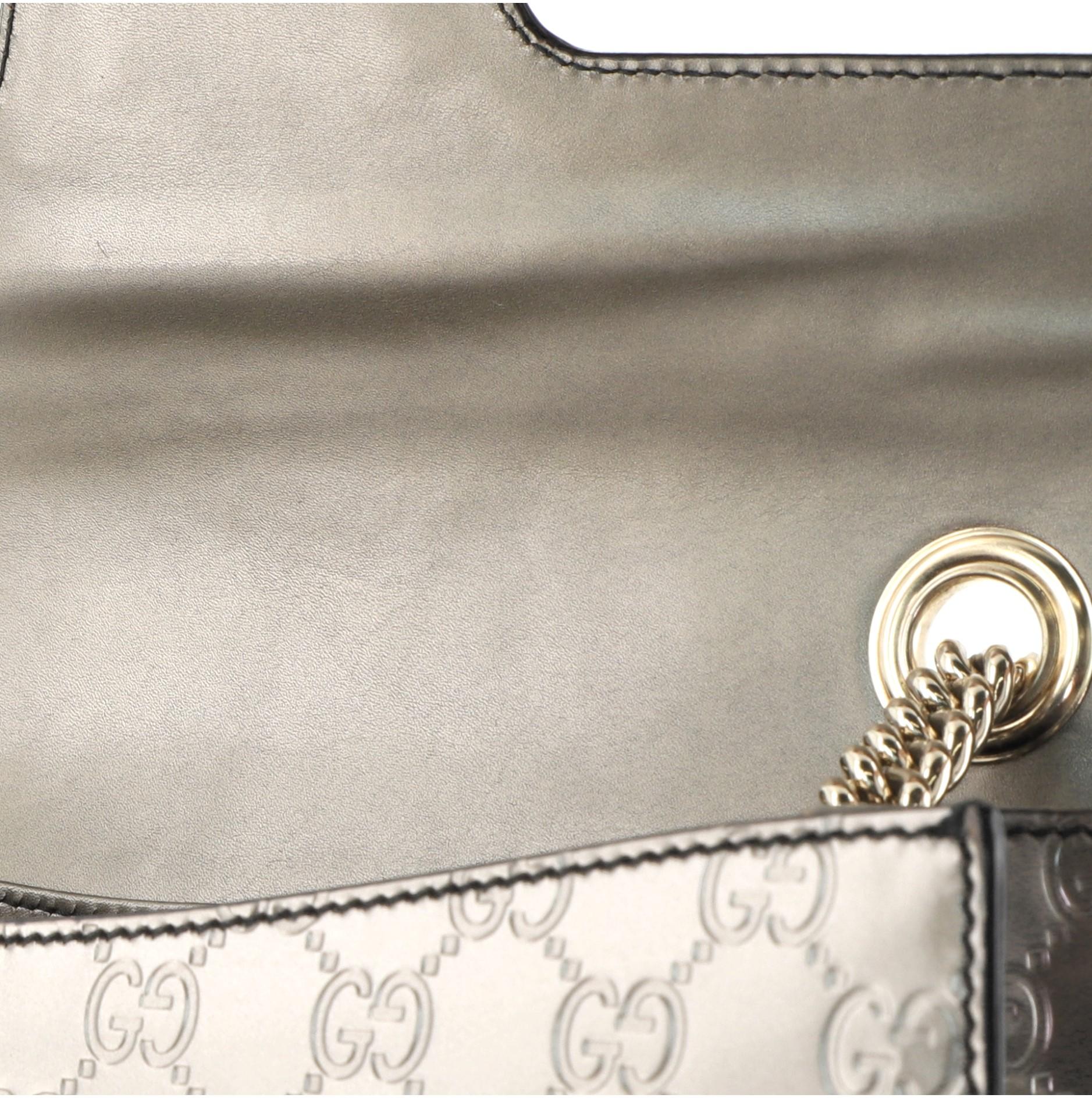 Gucci Emily Chain Flap Shoulder Bag Guccissima Patent Large 1