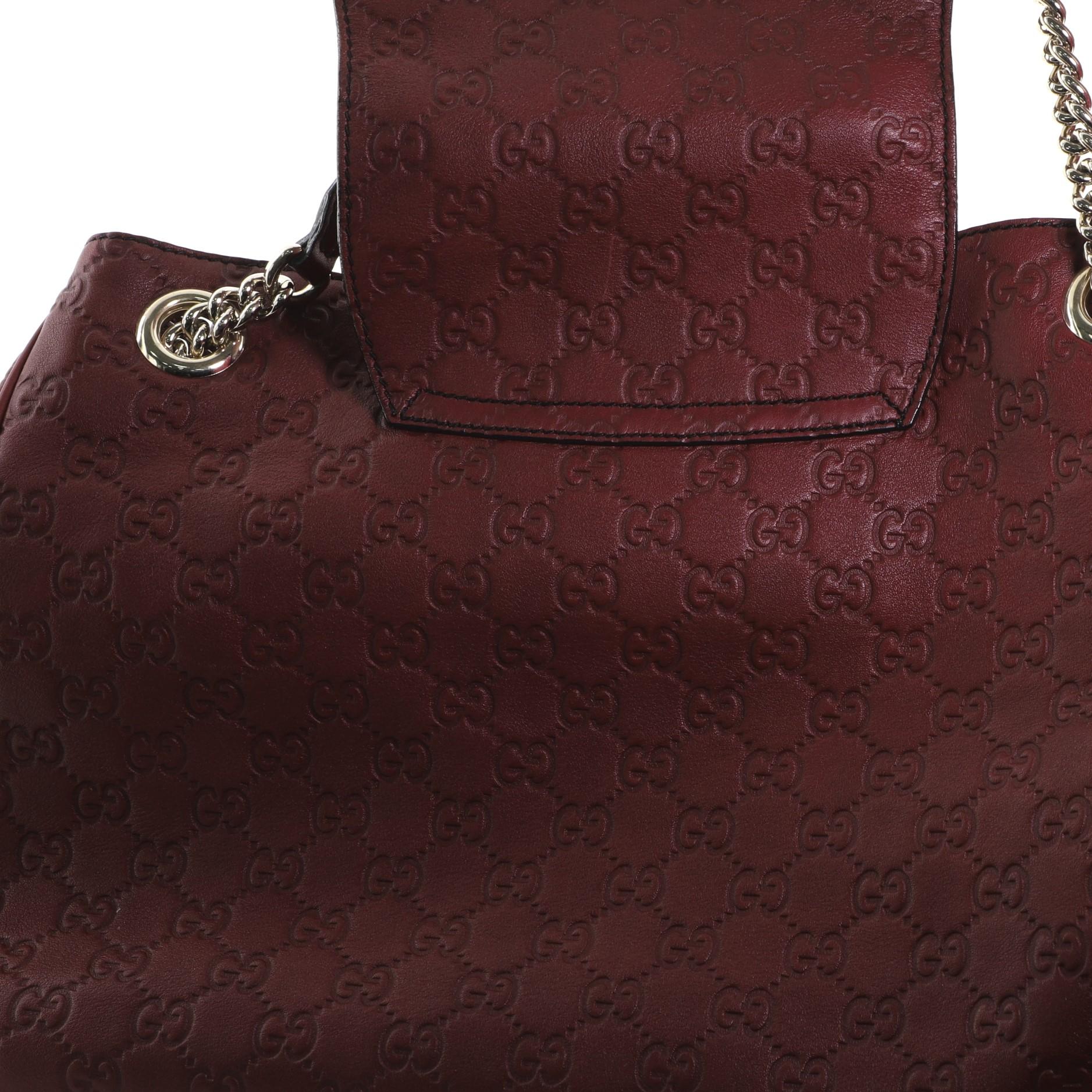 Gucci Emily Flap Shoulder Bag Guccissima Leather Large 5