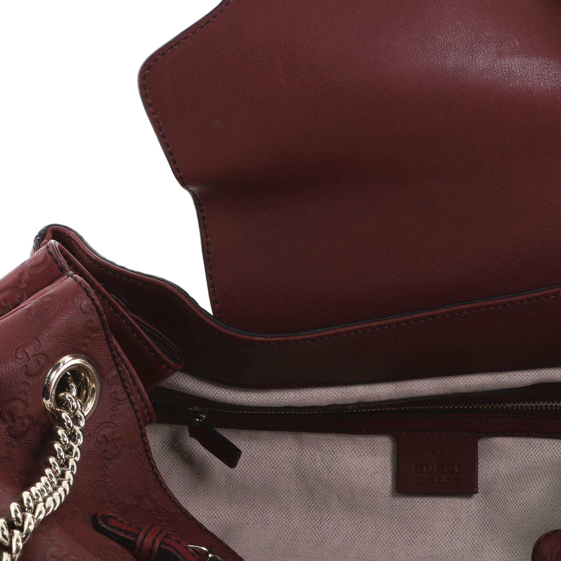 Gucci Emily Flap Shoulder Bag Guccissima Leather Large 2