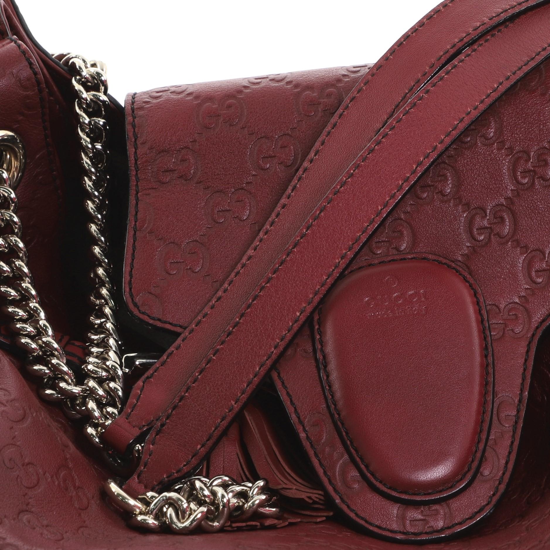 Gucci Emily Flap Shoulder Bag Guccissima Leather Large 3