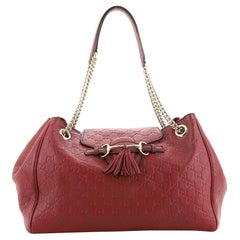 Gucci Emily Flap Shoulder Bag Guccissima Leather Large