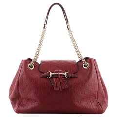 Gucci Emily Flap Shoulder Bag Guccissima Leather Large
