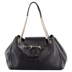 Gucci Emily Flap Shoulder Bag Leather Large