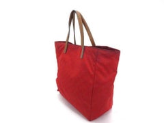 Gucci Emobssed Monogram 222844 Red Canvas Tote