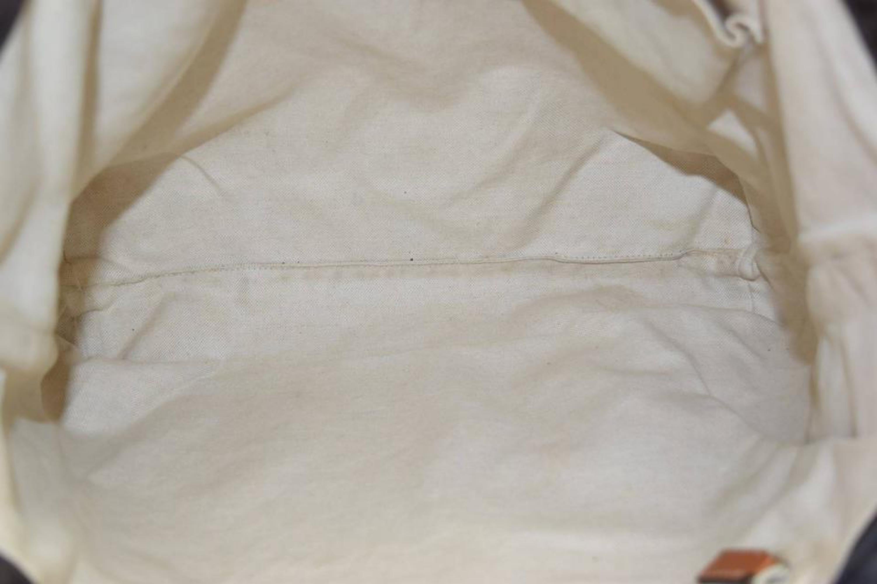 Gray Gucci Emobssed Monogram Gg Large Shopper 869526 Brown Nylon Tote For Sale