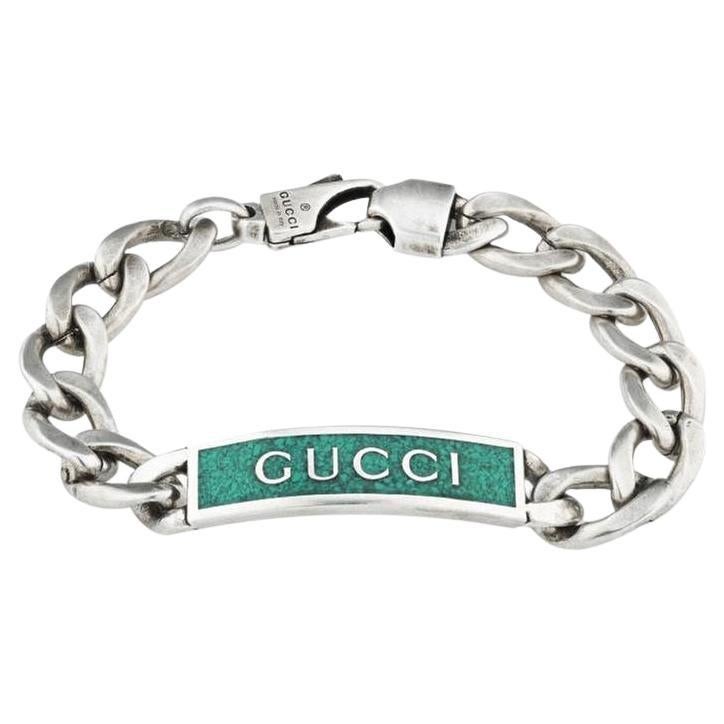 Gucci Enamel Bracelet with Gucci Logo YBA678712001 For Sale