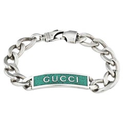 Used Gucci Enamel Bracelet with Gucci Logo YBA678712001