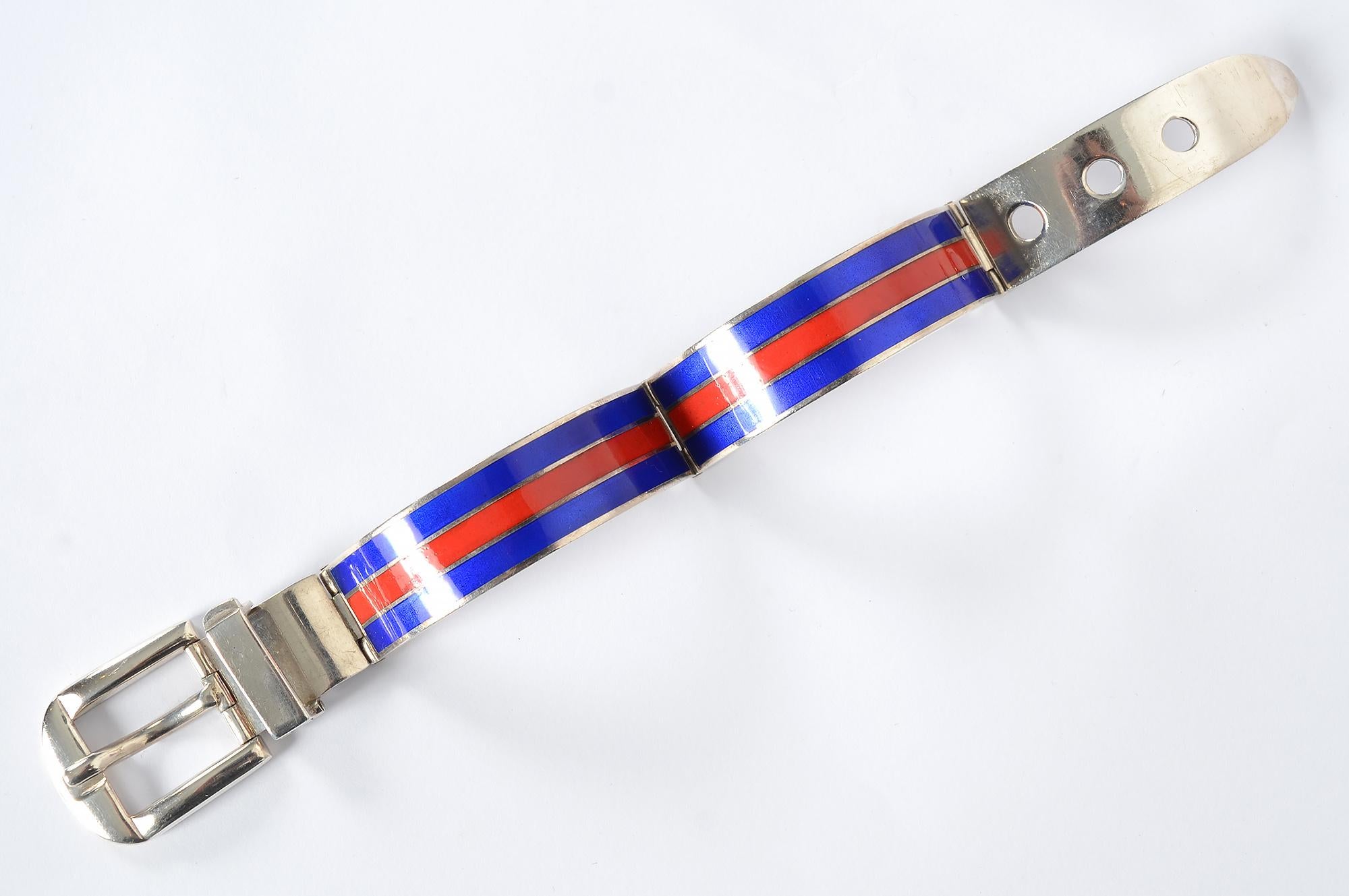 Gucci Bracelet à boucle en émail Unisexe en vente