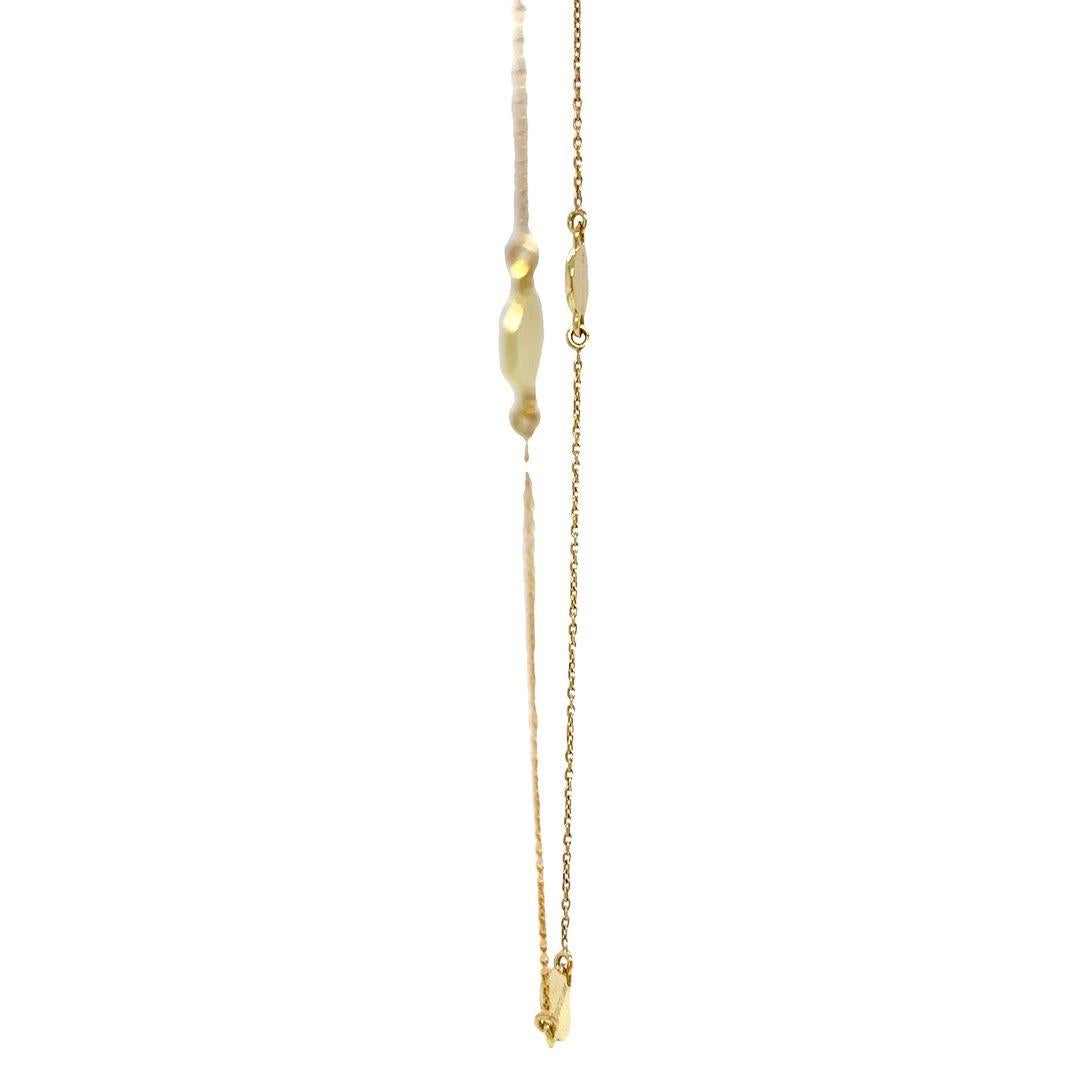 Gucci enamel logo necklace in yellow gold 1