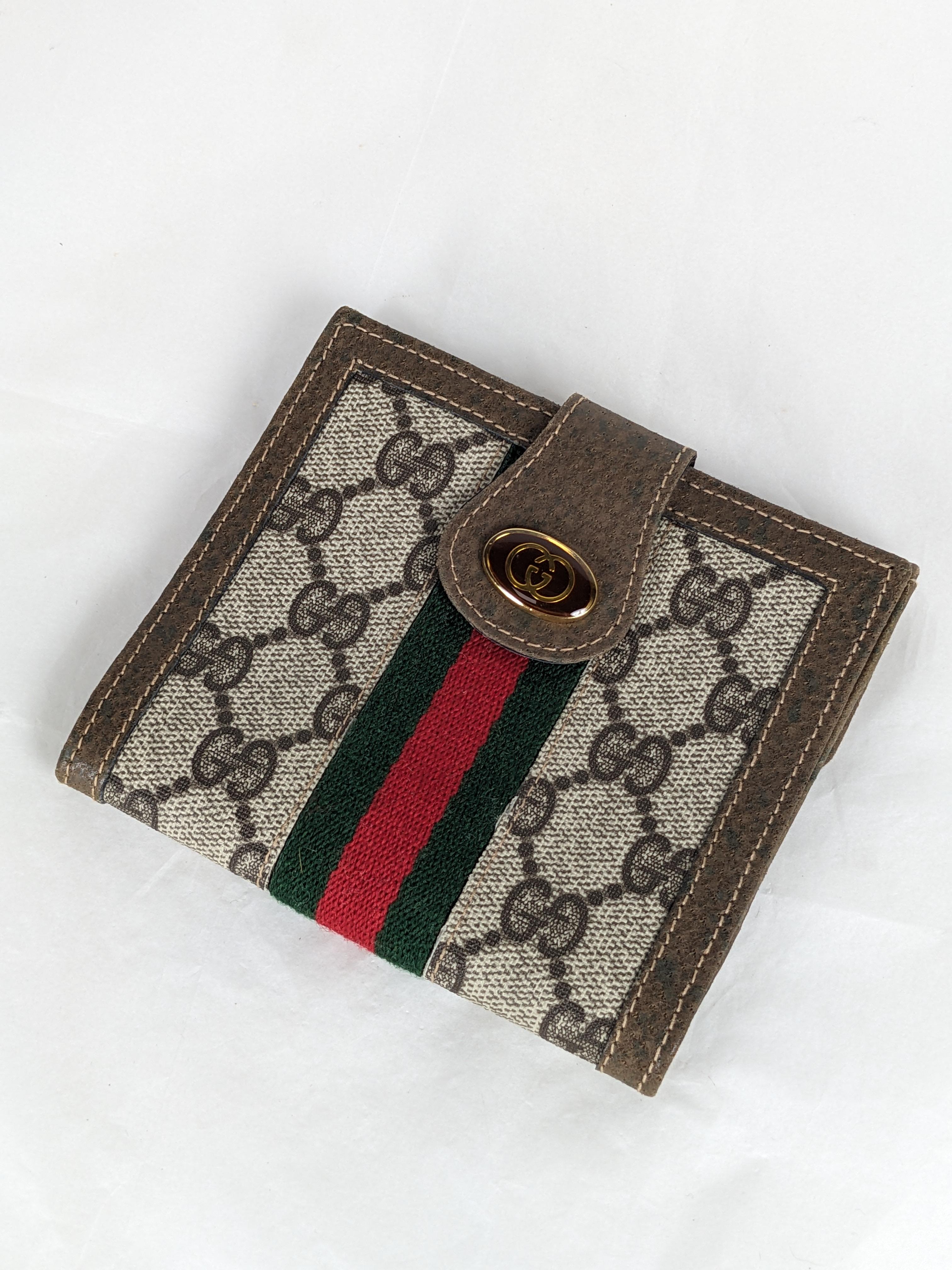 da uomo o donna Portafoglio con logo smaltato Gucci in vendita