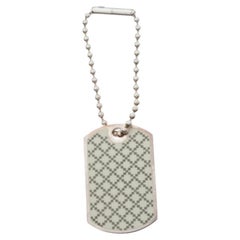 Gucci Enamel Silver Tag Pendant Charm
