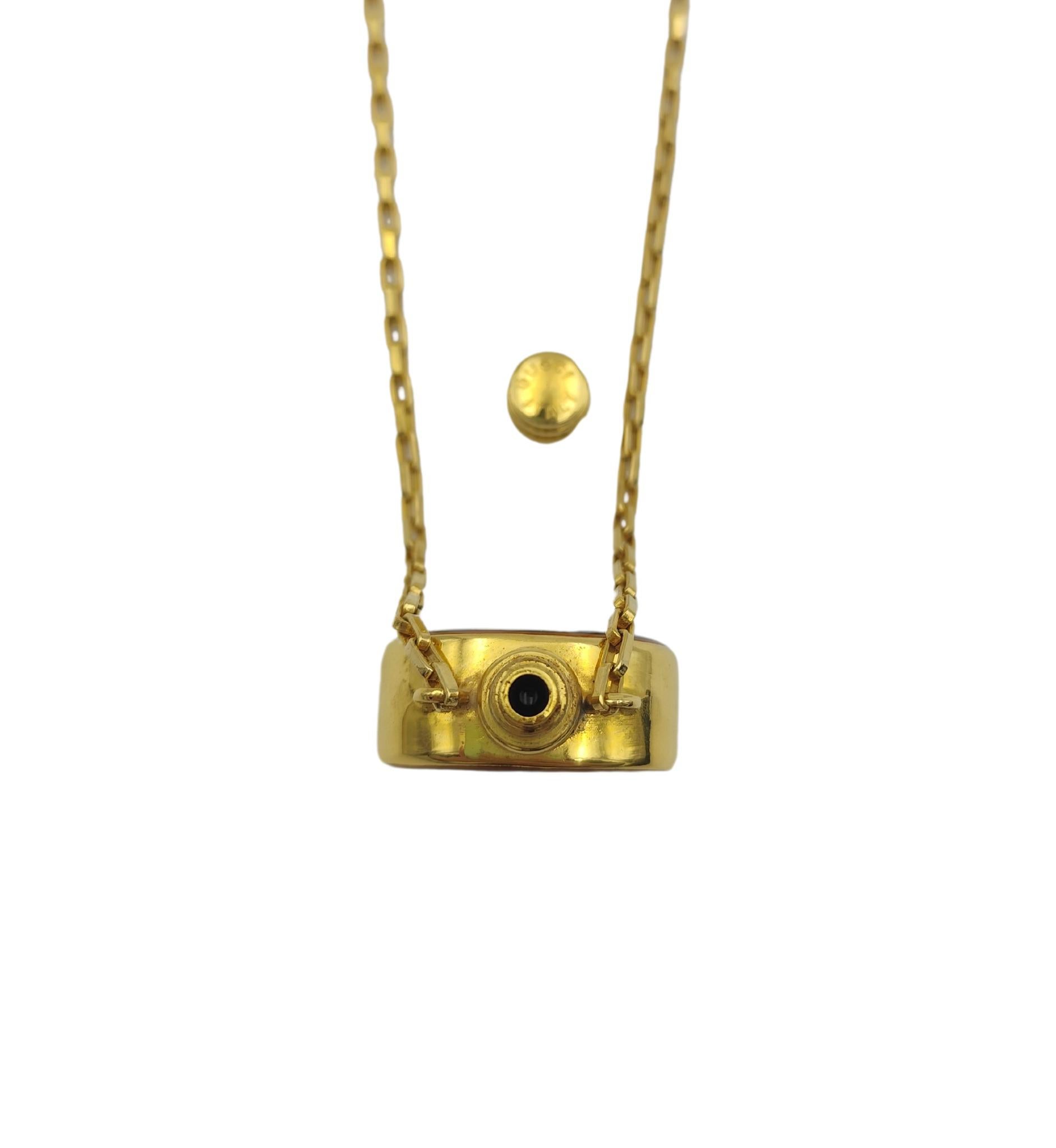 Gucci enameled logo perfume bottle necklace 2