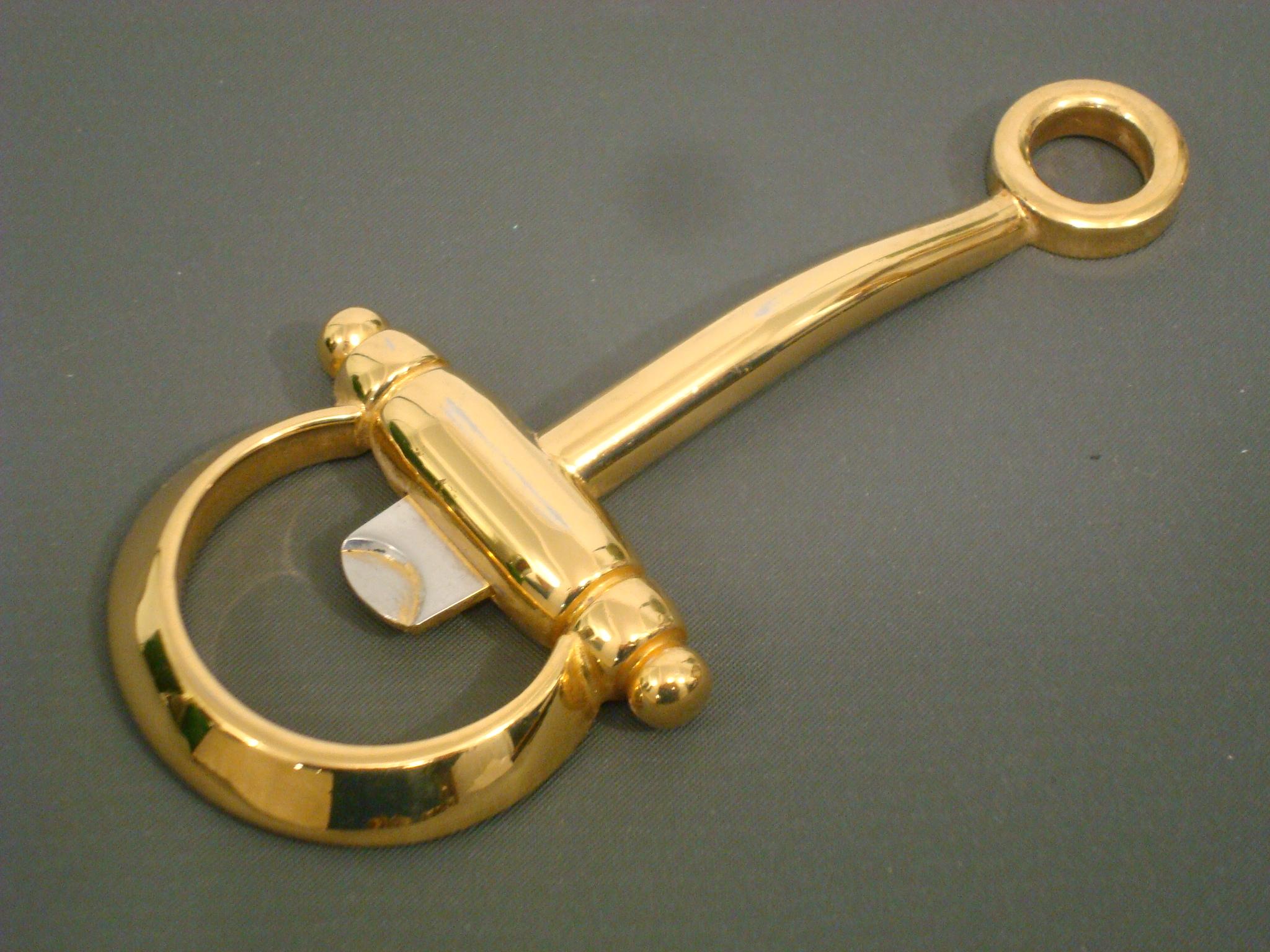 Gucci Equestrian Gilt Flaschenöffner Vintage Barware. Italien 1970er Jahre (Italienisch) im Angebot