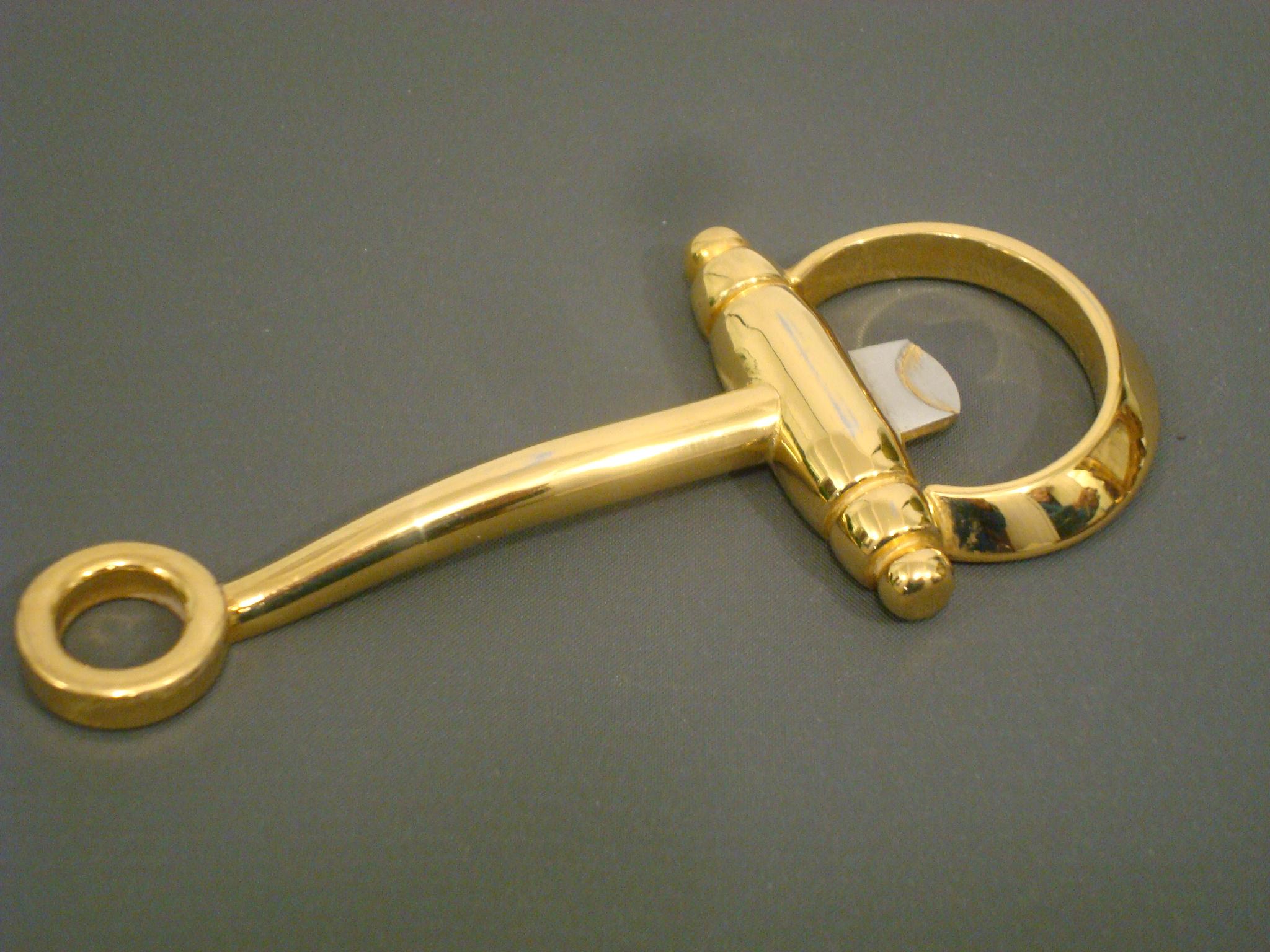 Gucci Equestrian Gilt Flaschenöffner Vintage Barware. Italien 1970er Jahre (Vergoldet) im Angebot