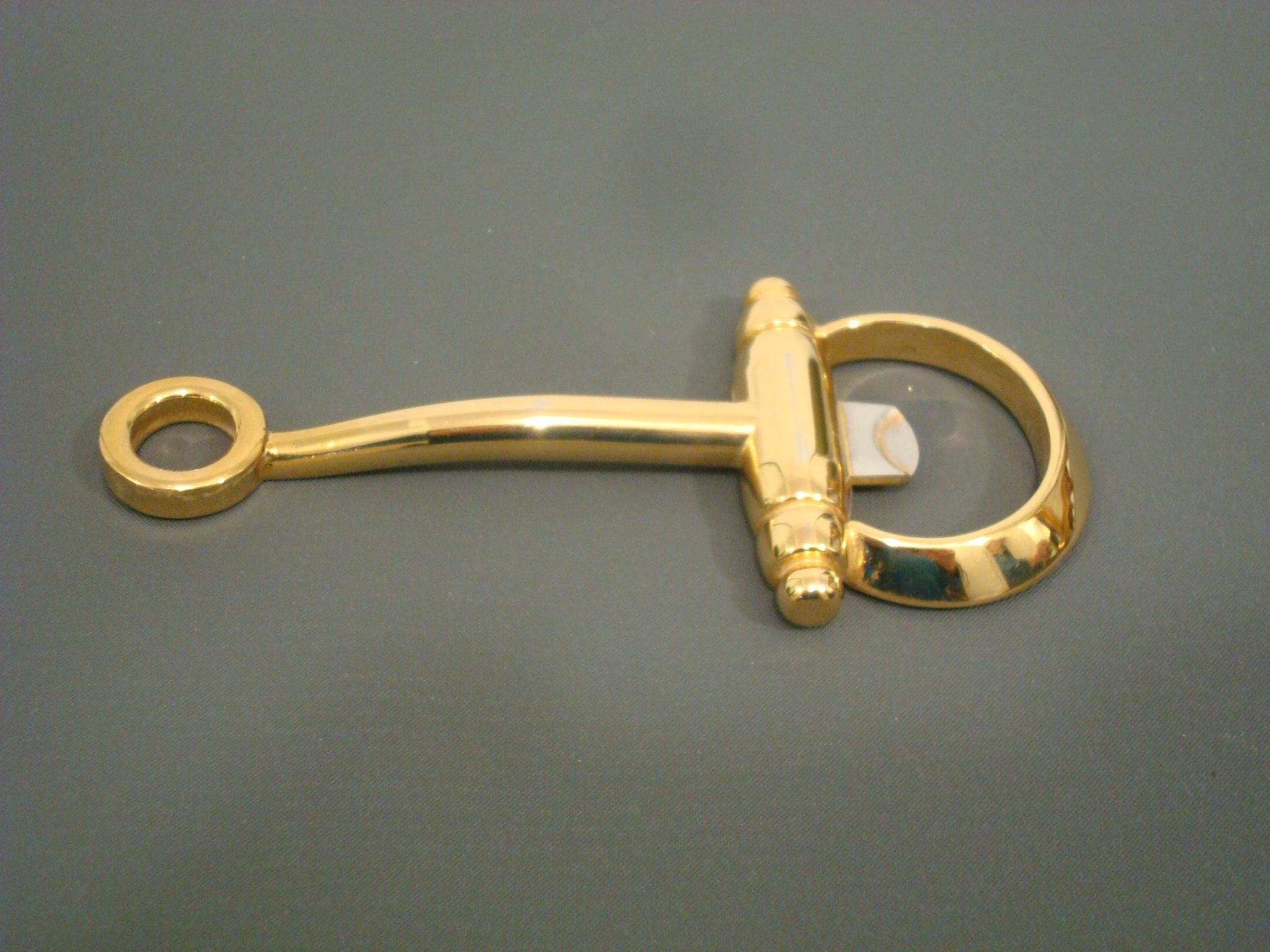 Gucci Equestrian Gilt Flaschenöffner Vintage Barware. Italien 1970er Jahre im Angebot 1