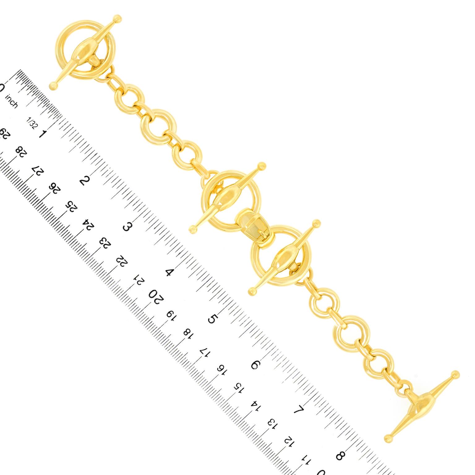 Gucci Equestrian Gold Bracelet im Angebot 2