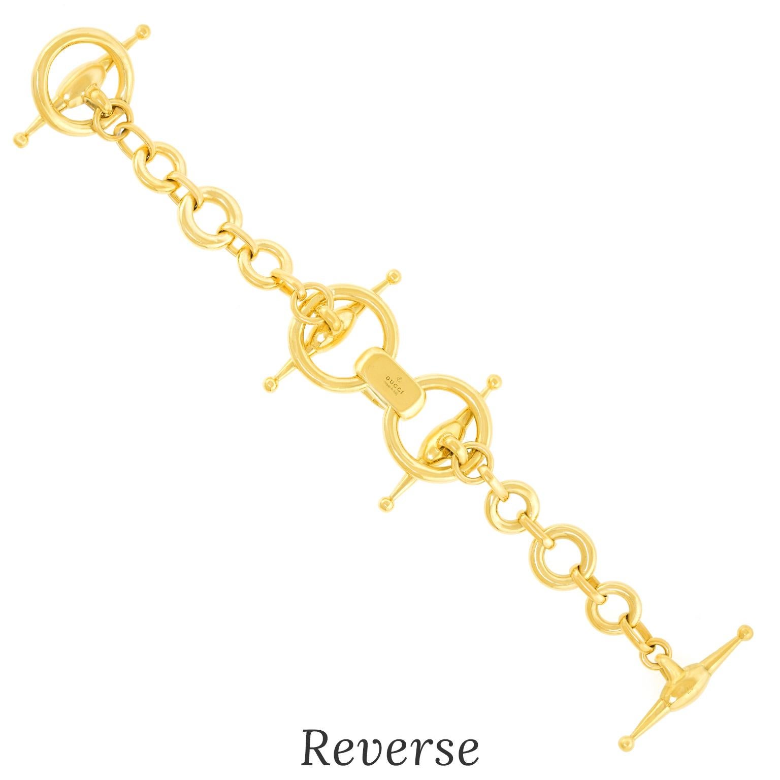 Gucci Equestrian Gold Bracelet im Angebot 3