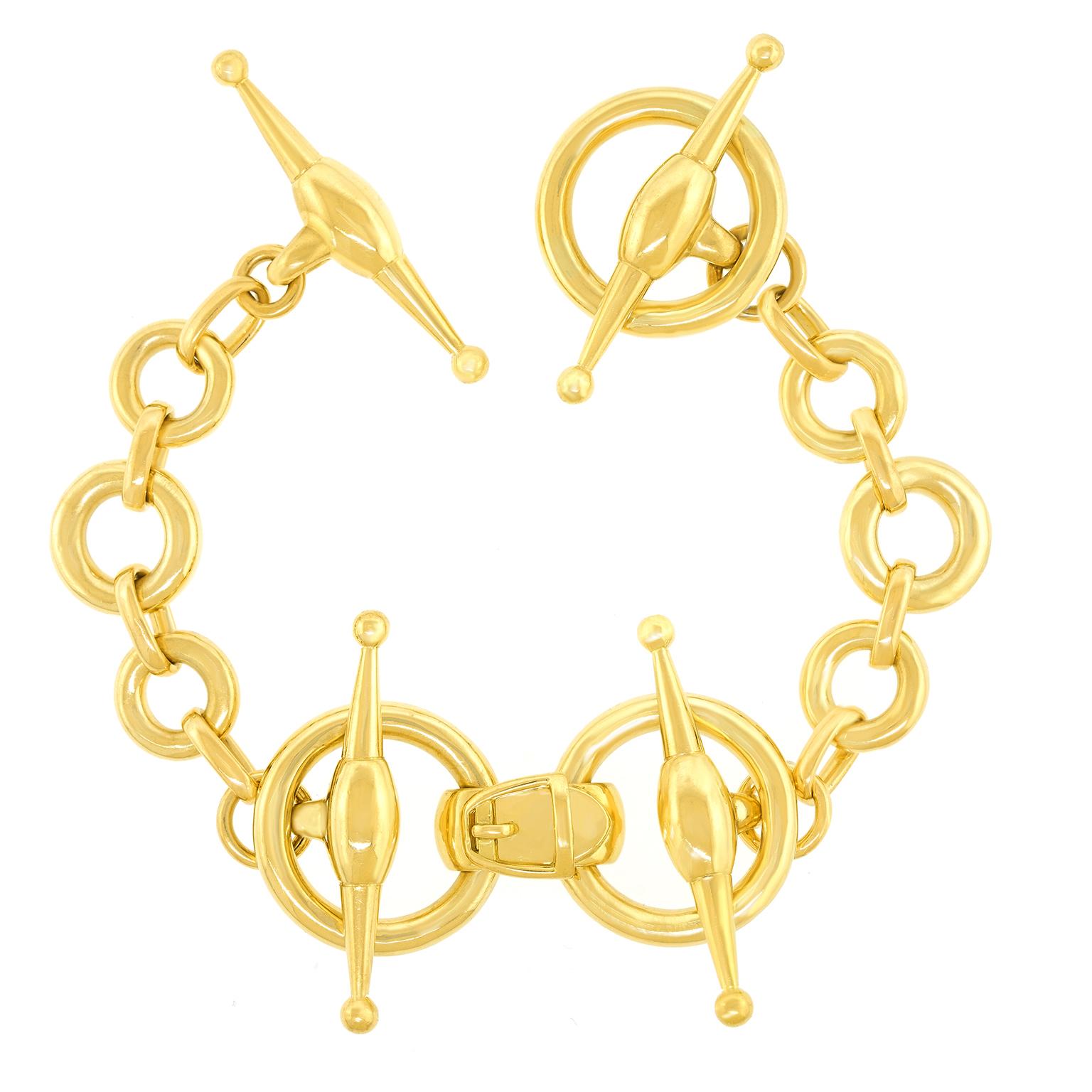 Gucci Equestrian Gold Bracelet im Angebot 5