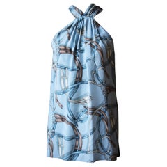 Gucci Equestrian-Print Silk Top