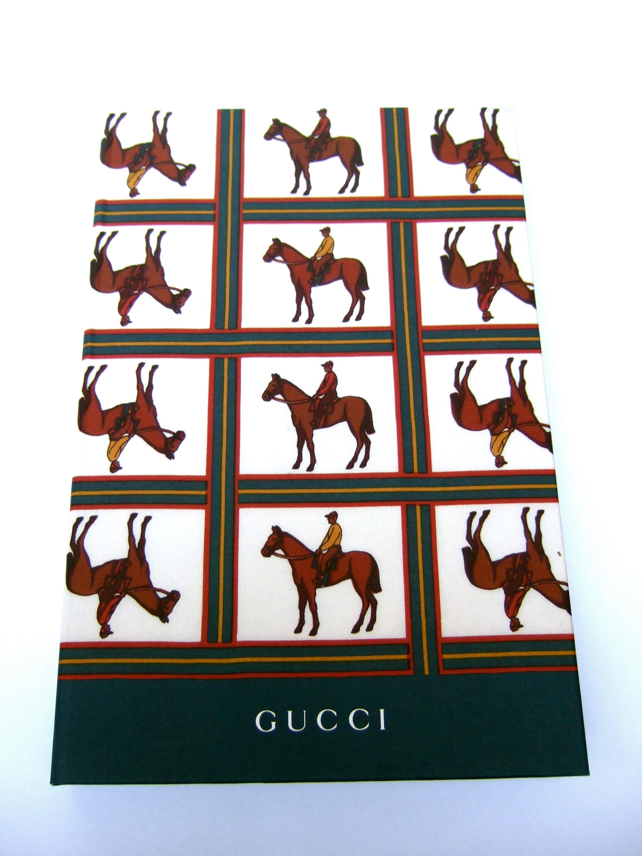 Gucci Equine Design Note Cards & Journal Book Stationery Set in Gucci Box c 1990 For Sale 1