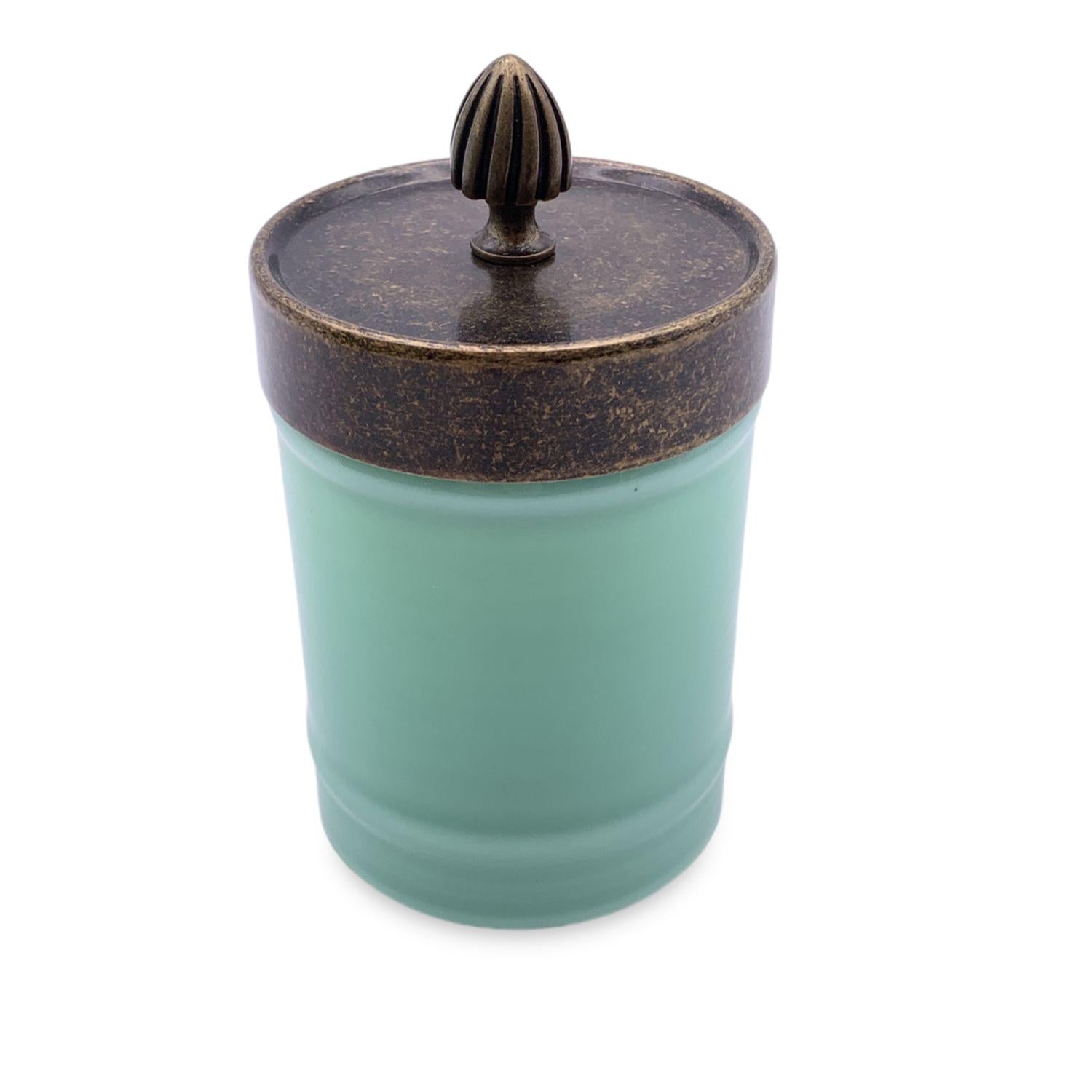 Gris Gucci Esotericum Scented Candle Aqua Green Murano Glass Jar (bougie parfumée) en vente