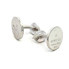Authentic Gucci Estate Mens Cufflinks Sterling Silver