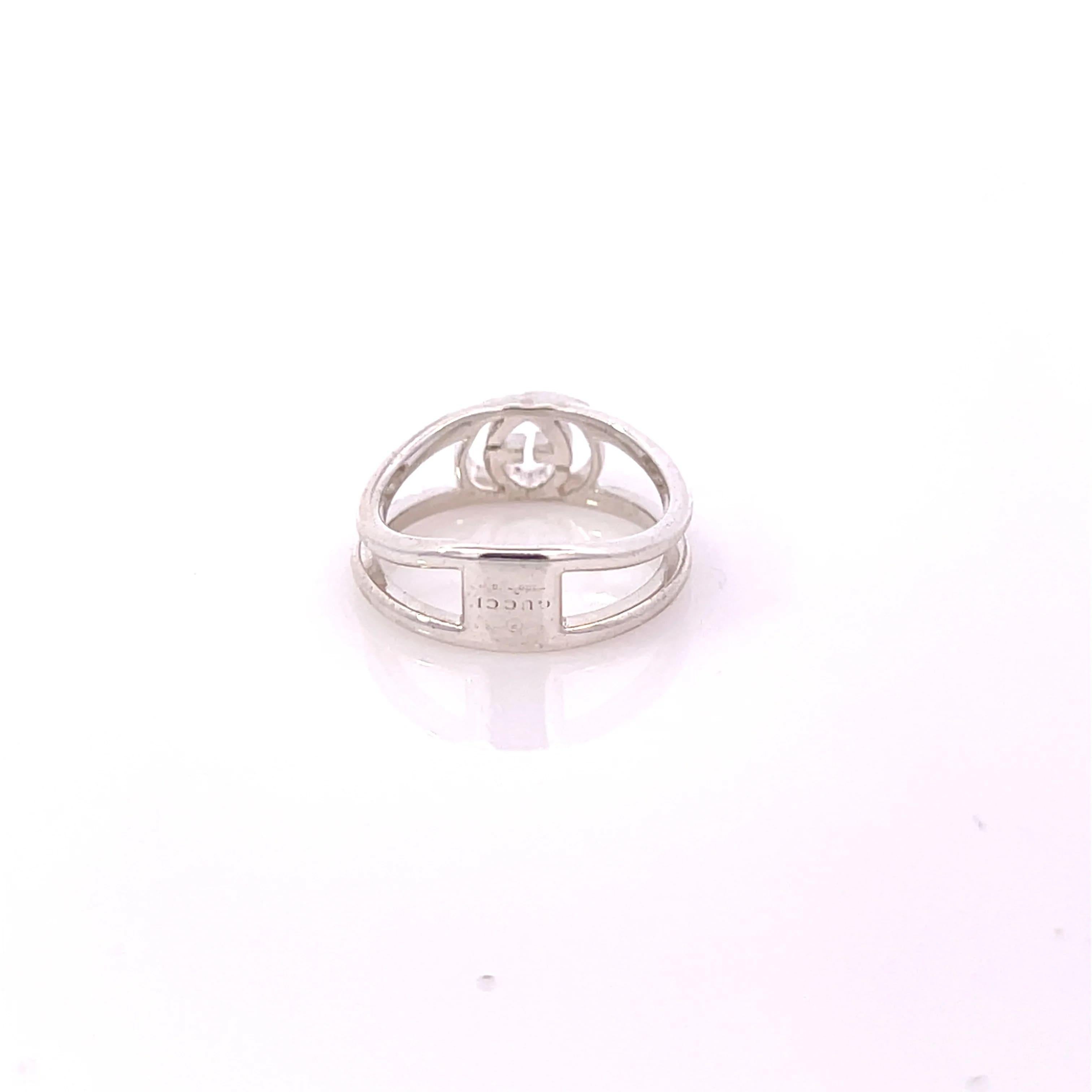 Gucci Estate Ladies Anillo Talla 4 Plata de Ley 2,2 Gramos en venta 1