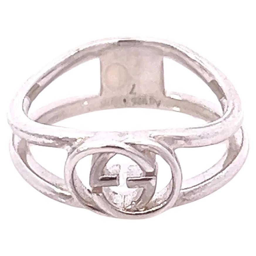 Gucci Estate Ladies Anillo Talla 4 Plata de Ley 2,2 Gramos en venta