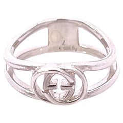Gucci Estate Ladies Anillo Talla 4 Plata de Ley 2,2 Gramos