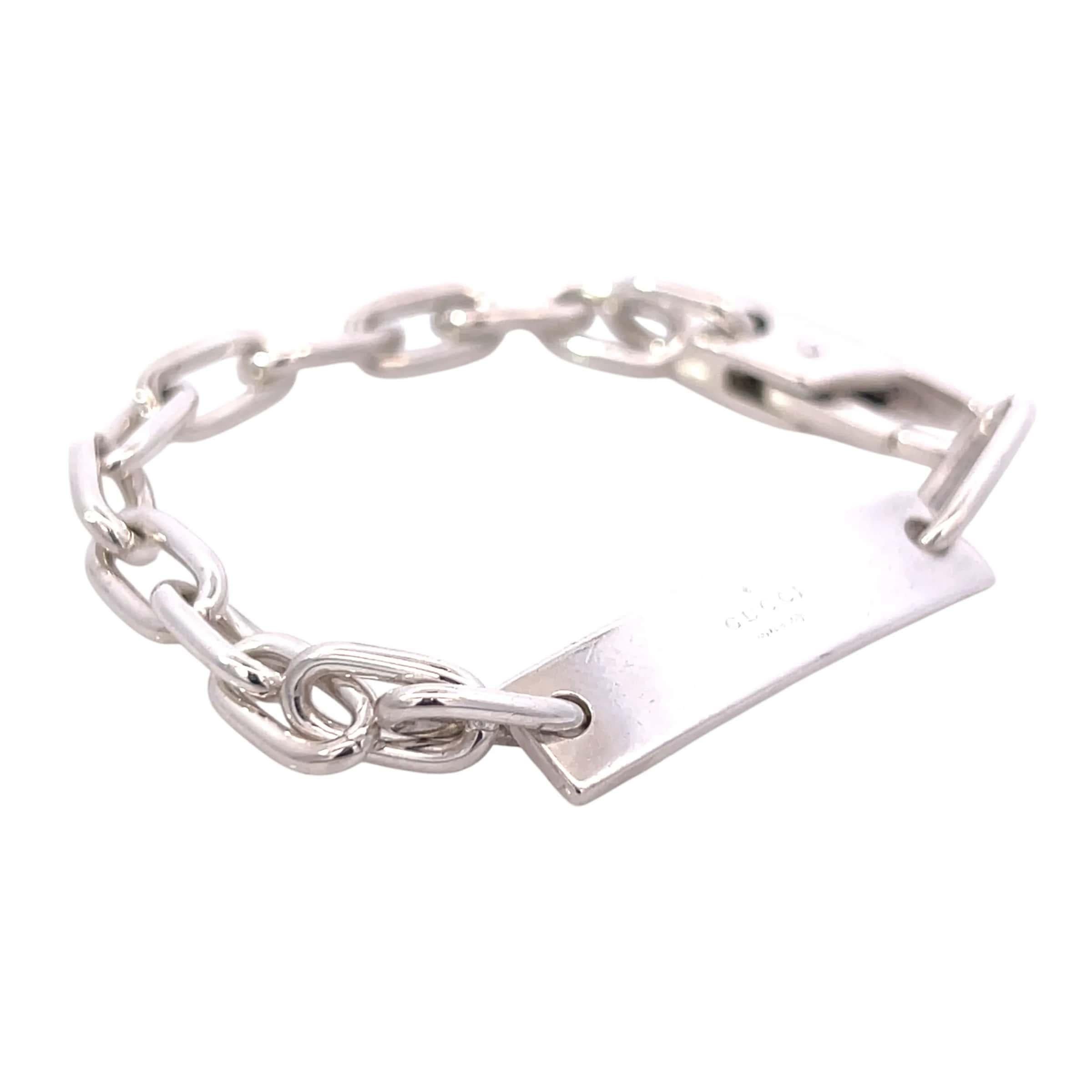 Gucci Estate Link Plate Bracelet Size 7
