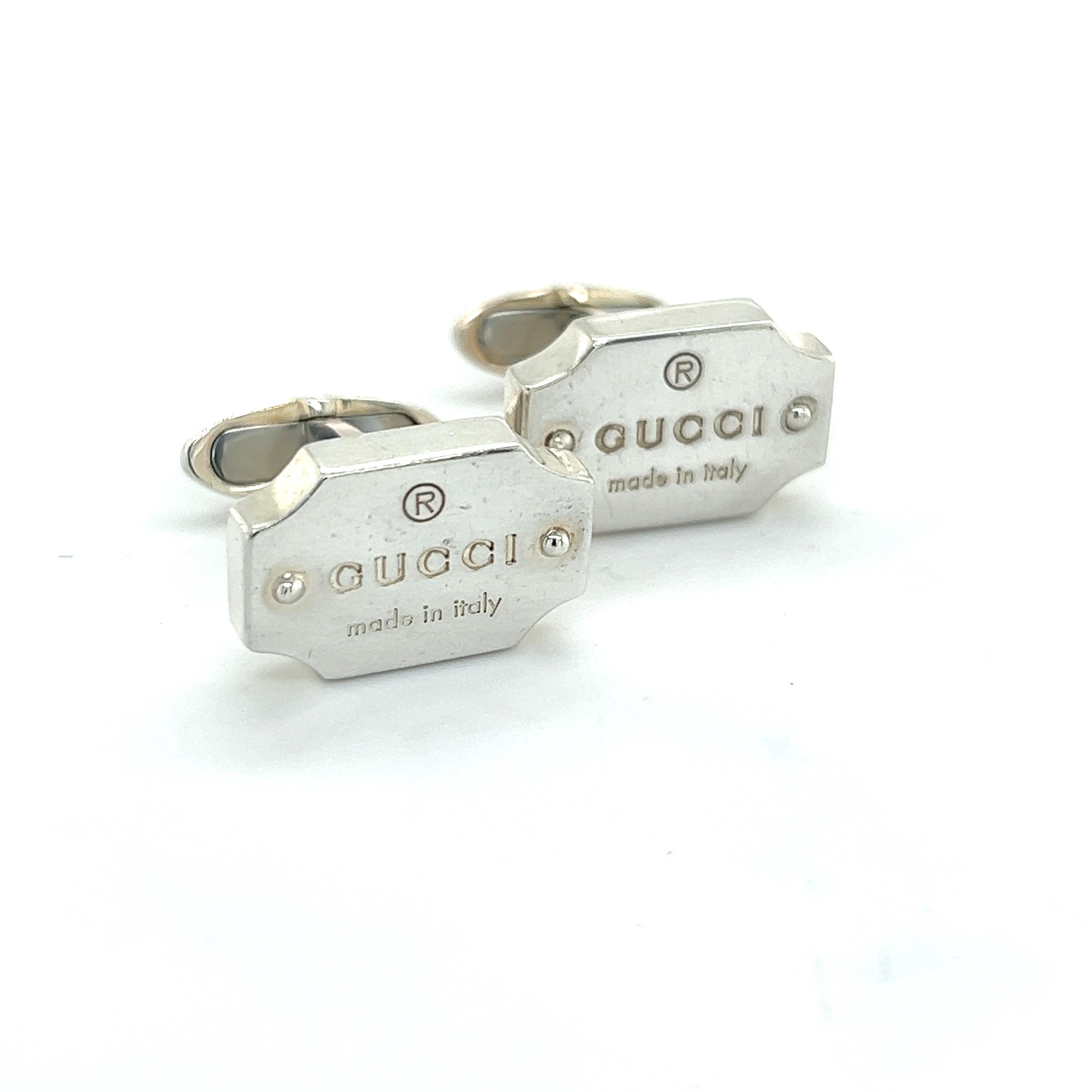 Men's Gucci Estate Mens Cufflinks Sterling Silver