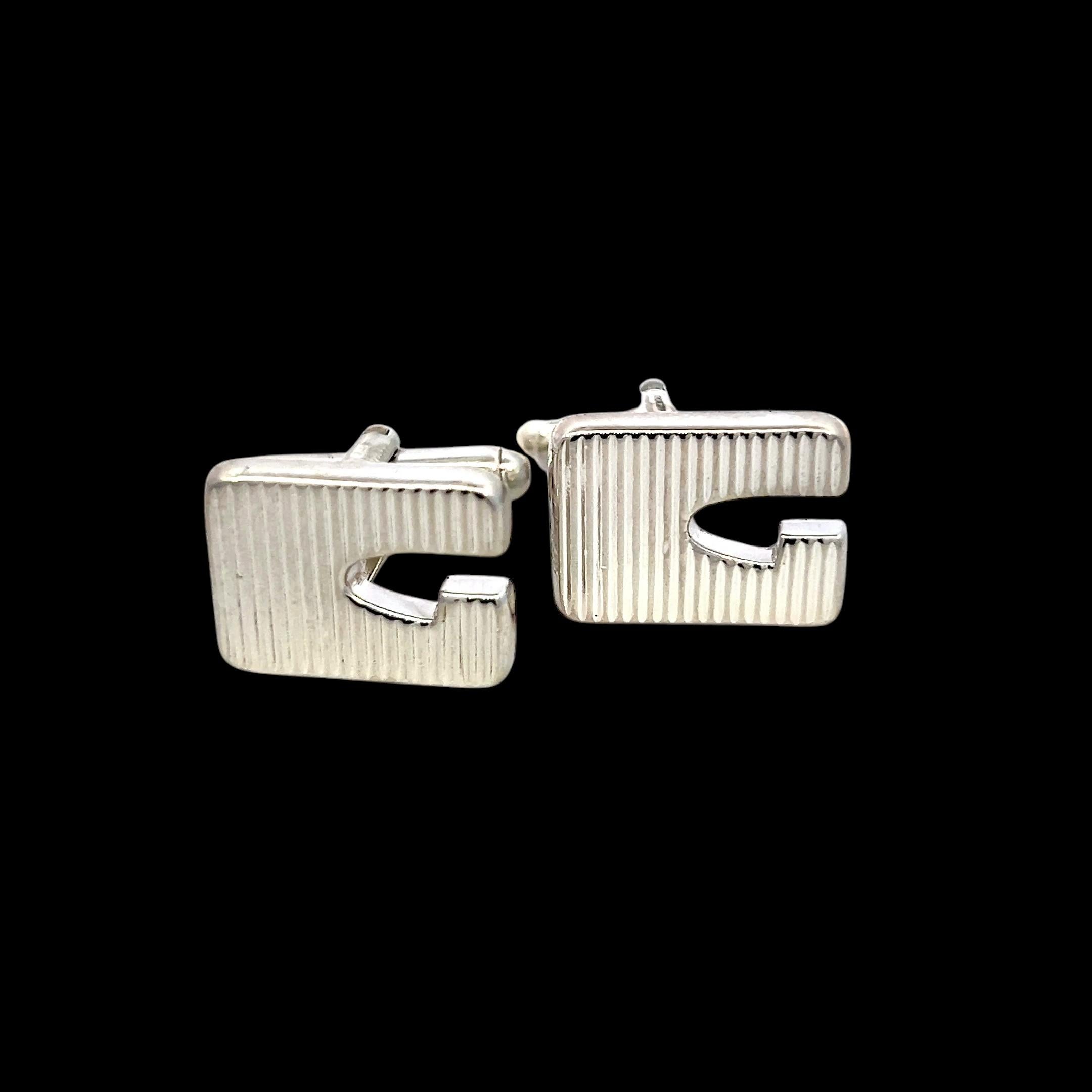 Gucci Estate Mens Cufflinks Sterling Silver For Sale 3