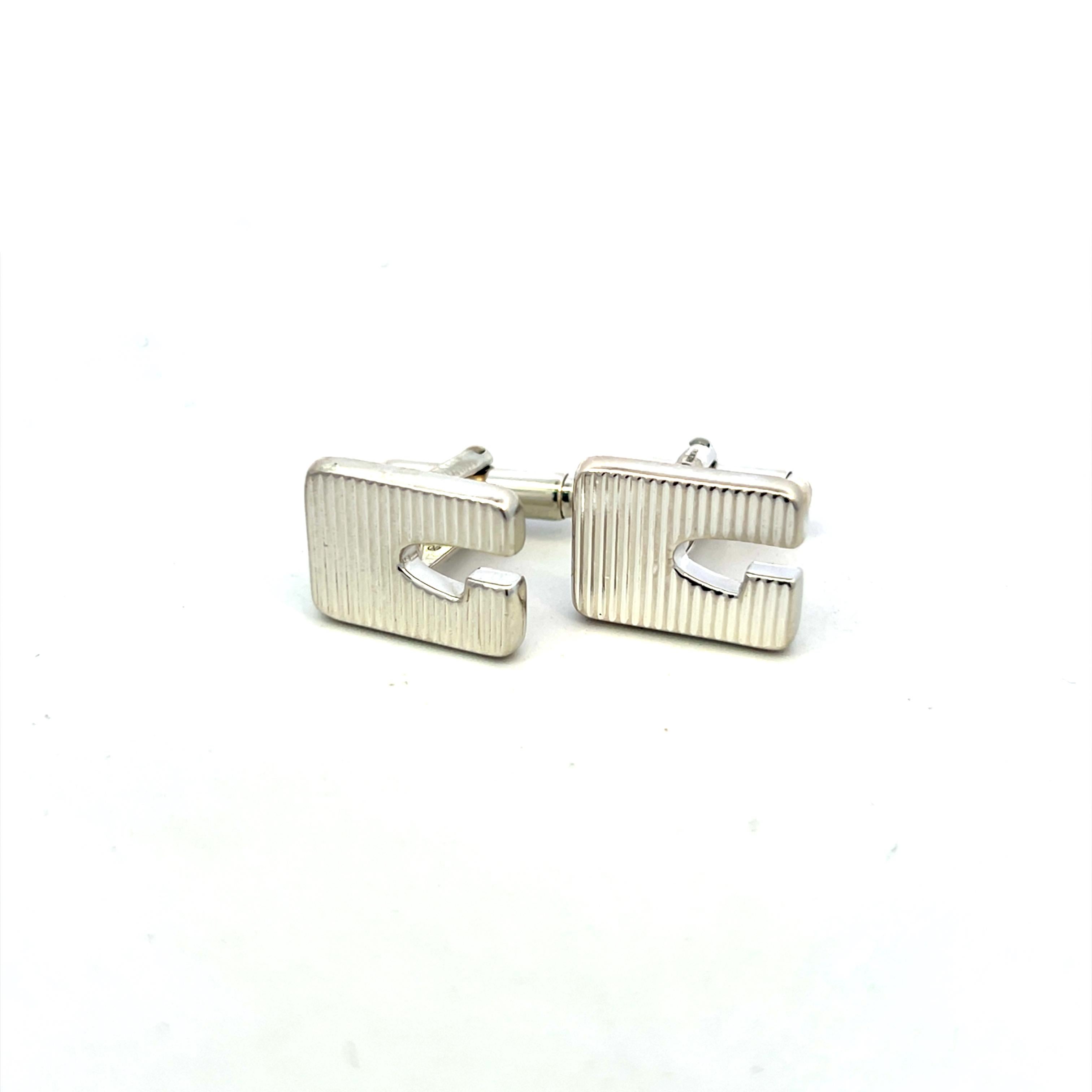 Gucci Estate Mens Cufflinks Sterling Silver