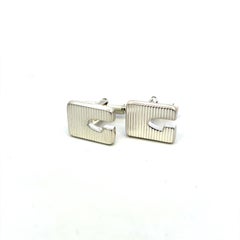 Vintage Gucci Estate Mens Cufflinks Sterling Silver