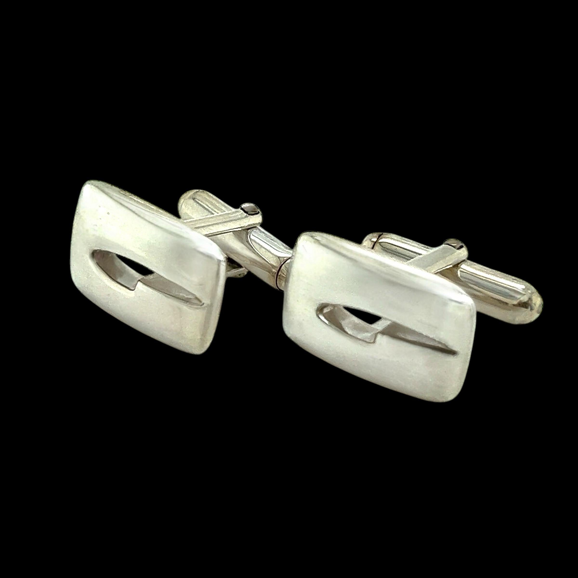 Men's Gucci Estate Mens Cufflinks Sterling Silver For Sale