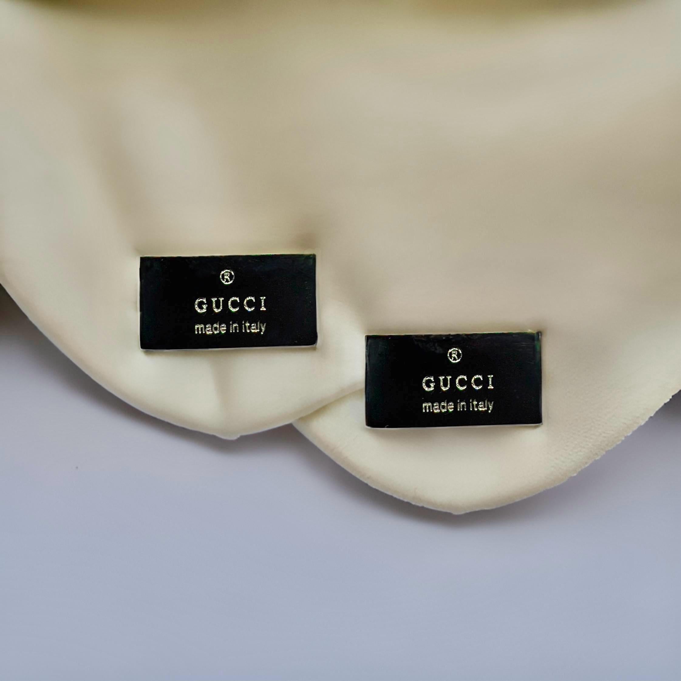 Authentic Gucci Estate Mens Cufflinks Sterling Silver In Good Condition For Sale In Brooklyn, NY