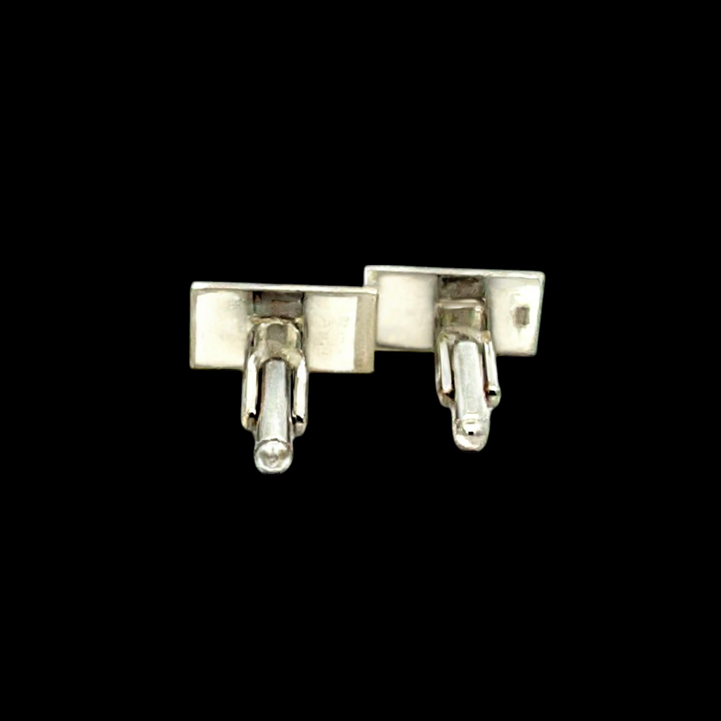 Authentic Gucci Estate Mens Cufflinks Sterling Silver For Sale 1