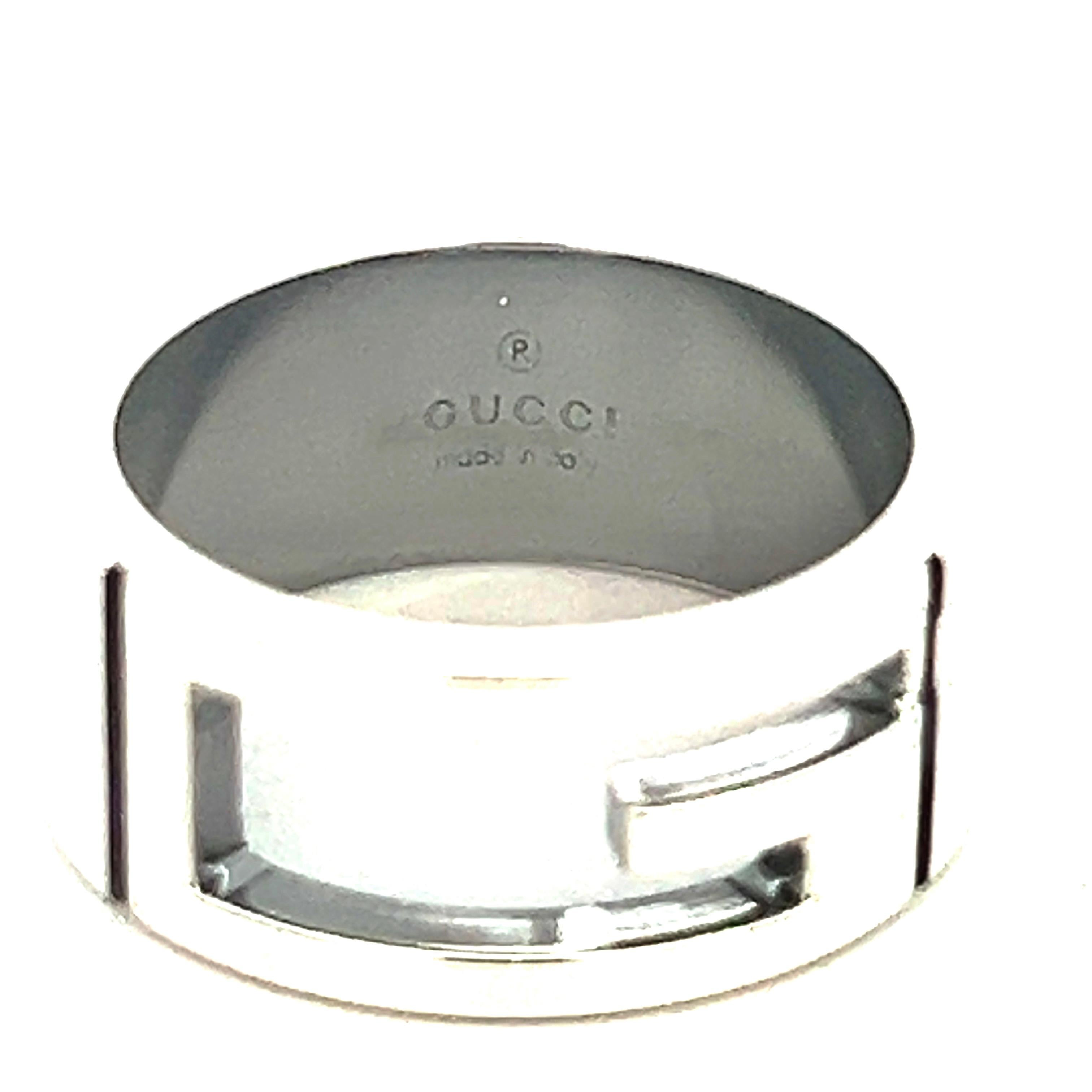 Anello Gucci Estate Misura 5.5 A. Silver 8 mm In condizioni Nuovo in vendita a Brooklyn, NY