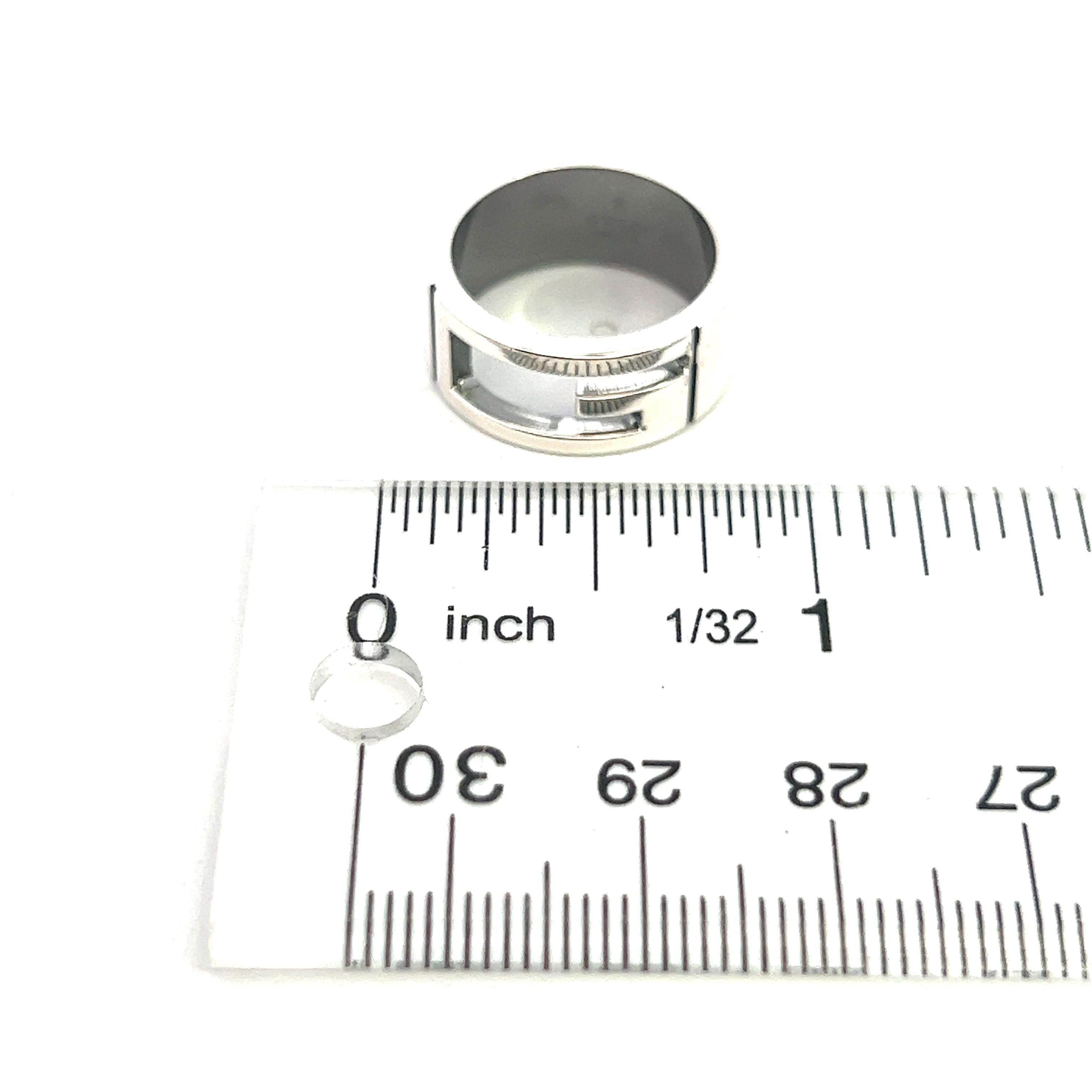 Anello Gucci Estate Misura 5.5 A. Silver 8 mm in vendita 1