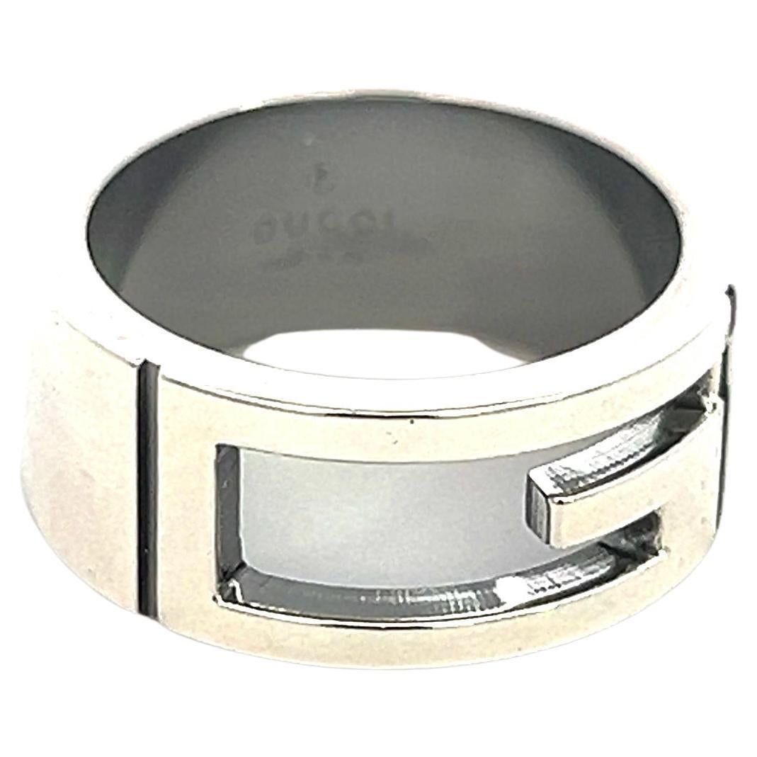 Gucci Estate Ring Size 5.5 Sterling Silver 8 mm