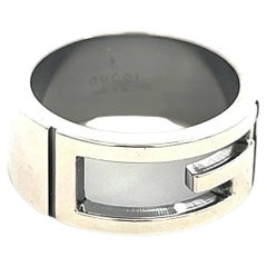 Anillo Gucci Estate Talla 5.5 Plata de Ley 8 mm