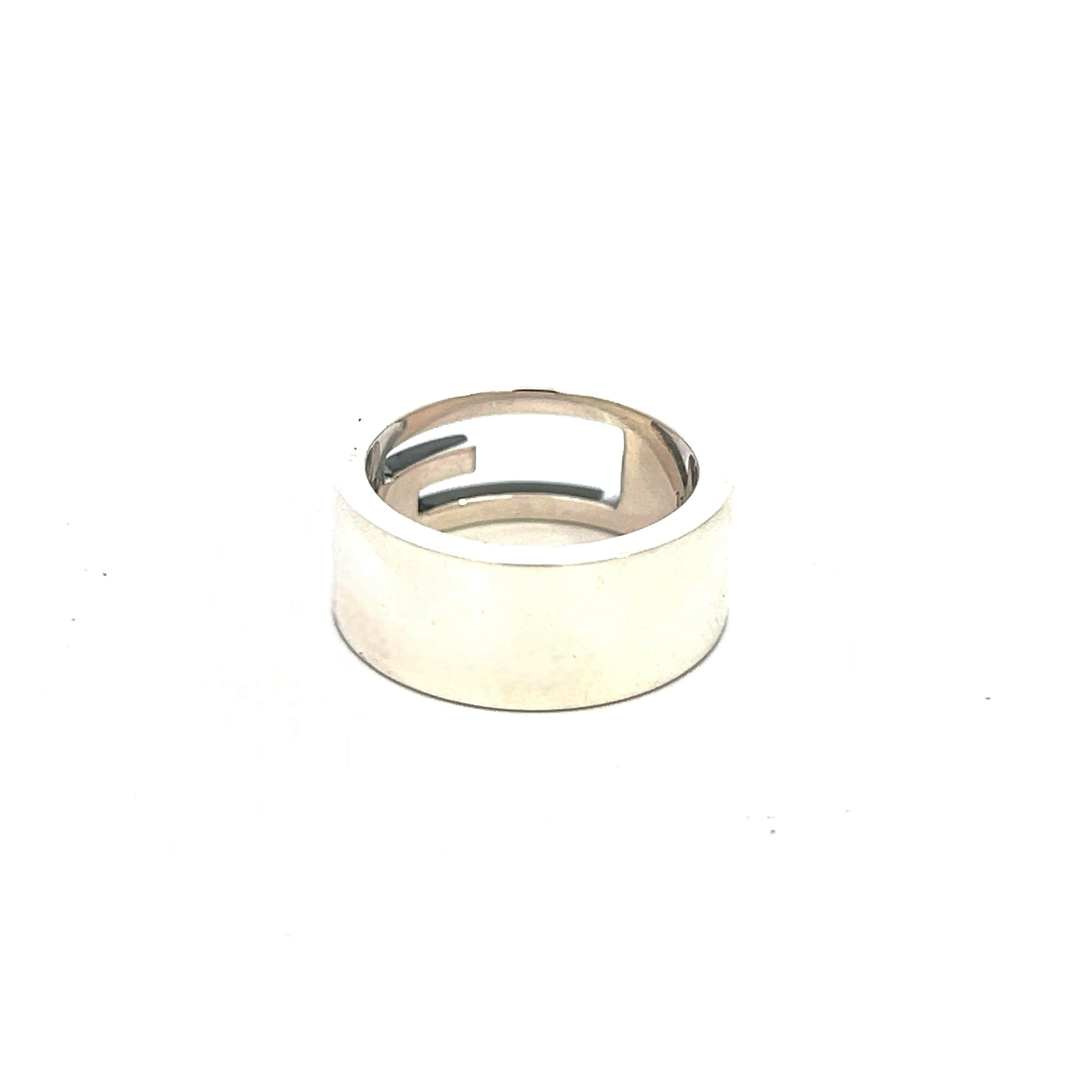 Women's Gucci Estate Ring Size 5.5 Sterling Silver Height 8 mm For Sale
