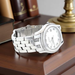 Gucci Orologio da polso unisex in acciaio inossidabile resistente all'acqua e di fabbricazione svizzera da 7" Estate