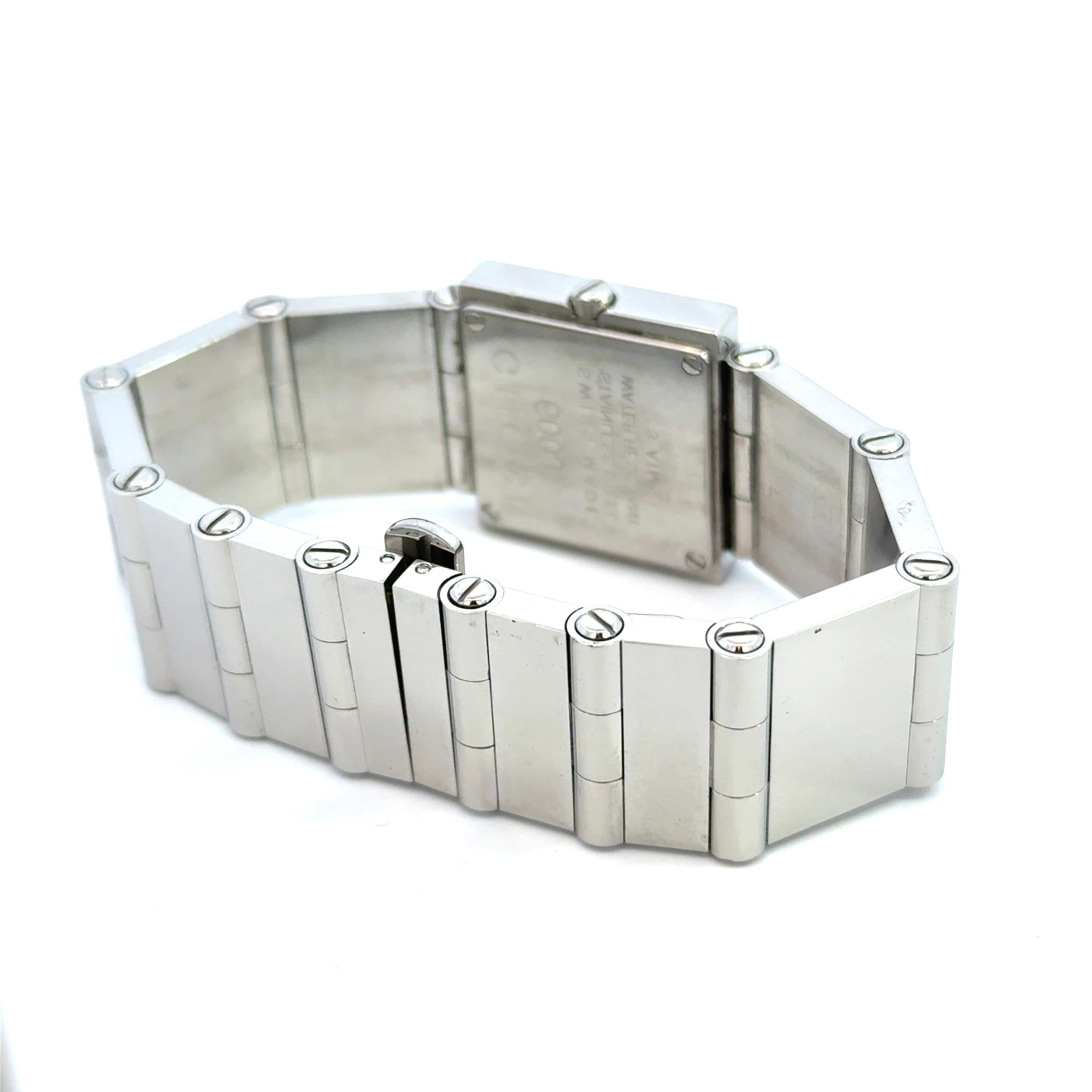 Reloj de pulsera Gucci de acero inoxidable resistente al agua y de fabricación suiza 6