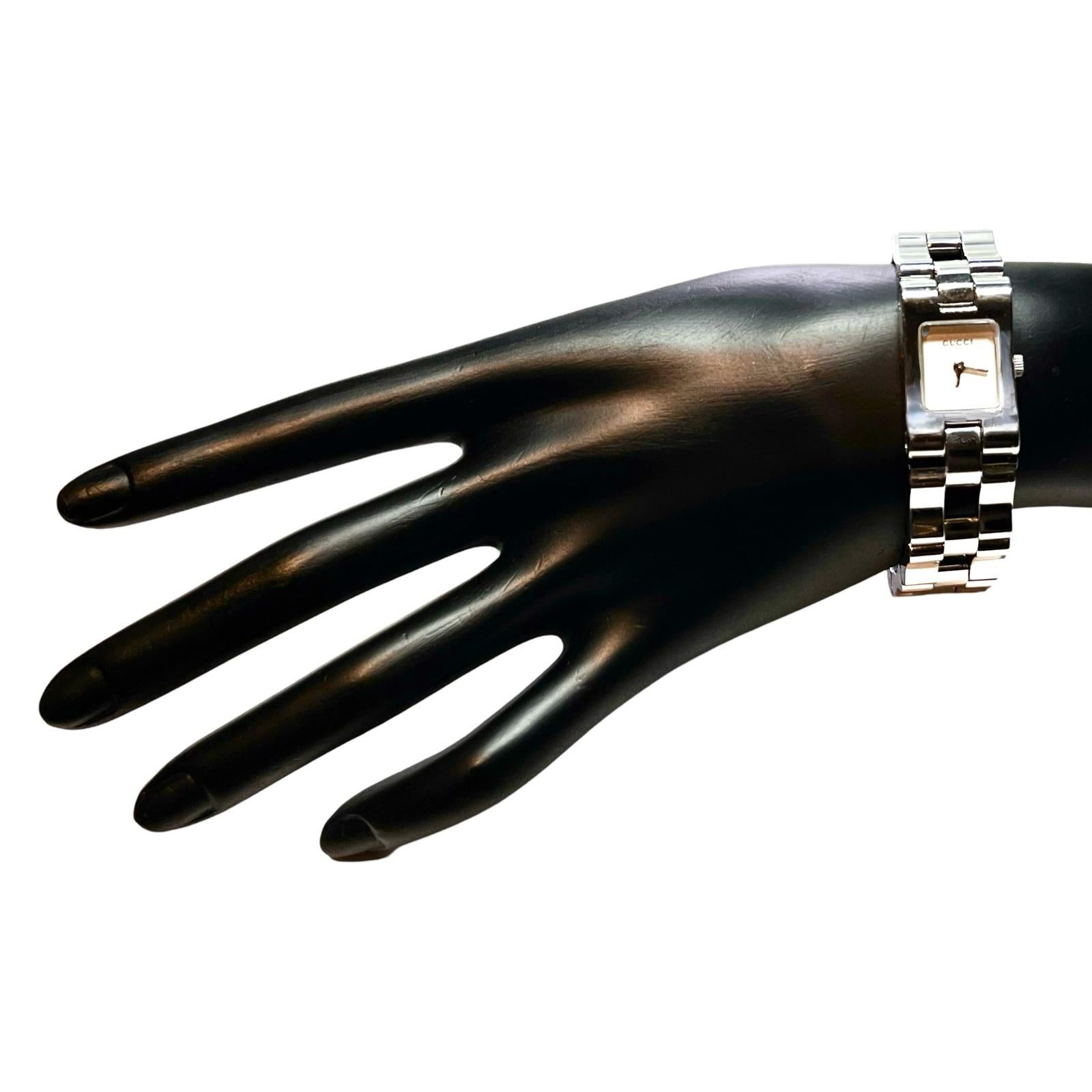 Authentic Gucci Estate Swiss Made Stainless Steel Ladies Wristwatch G43

This iconic Gucci stainless steel watch is a timeless piece of luxury and style.

The sleek design is crafted from polished stainless steel, giving it a sophisticated and