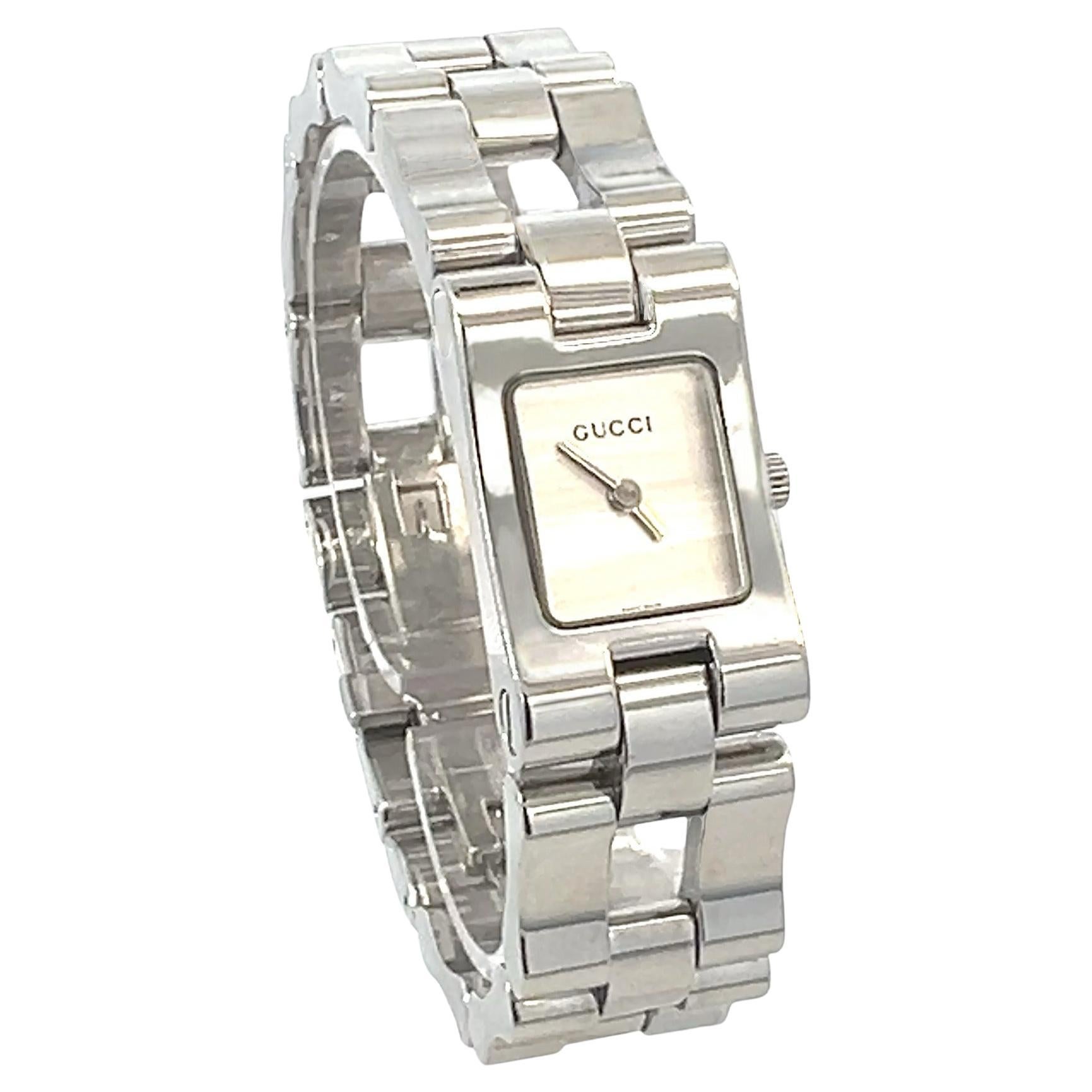 Montre-bracelet Gucci pour femme en acier inoxydable de fabrication suisse