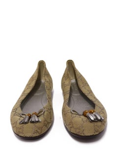 Gucci EU 36 GG Monogram Ballet Flats