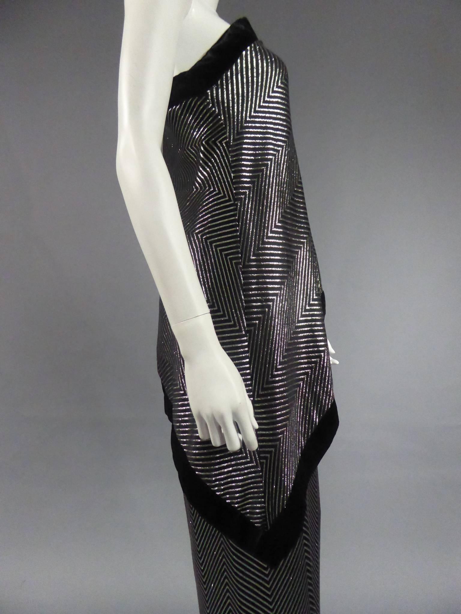 A Gucci Silver Lamé Evening Dress, Circa 1990 For Sale 7