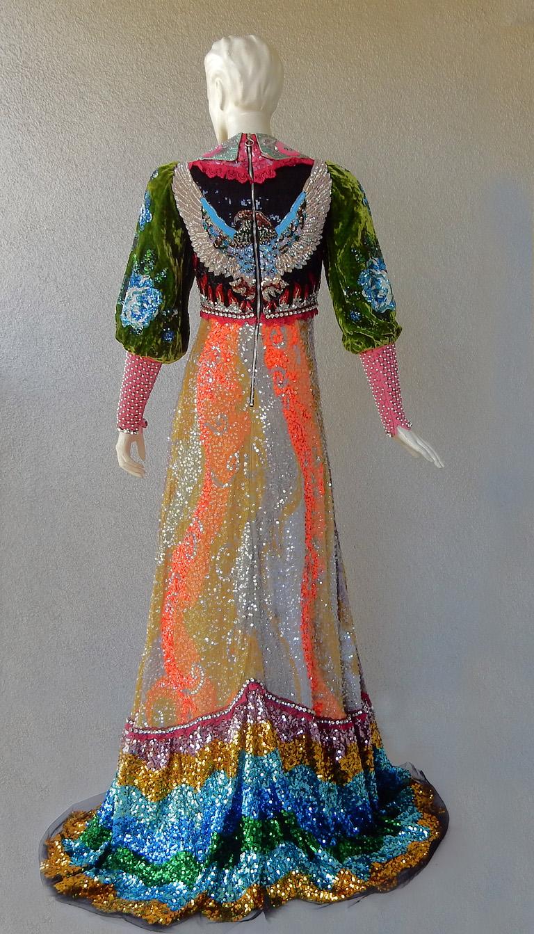 Gucci Exquisite $30K Runway Hand Embroidered Beaded Gown 7