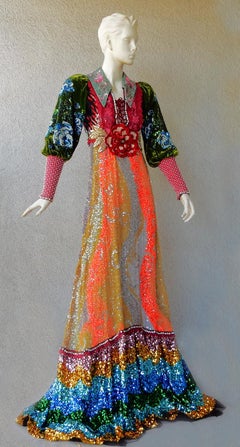 Gucci Exquisite $30K Runway Hand Embroidered Beaded Gown